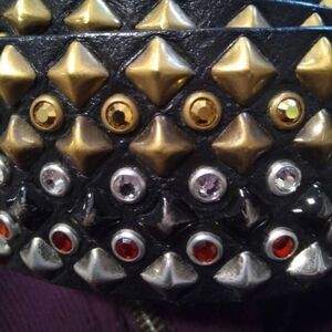 Studded Black and Gold Belt